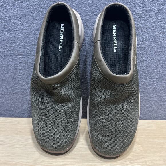 Merrell Encore Breeze 4 Army Green Slip On Clog Mule Shoes Womens Size 12 - Picture 4 of 11